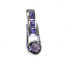 Riyo Amethyst Silver Jewelry Engraving Cameo Pendant L 1.7in Spame-2090