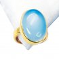Riyo Blue Chalcedony 18k Y.G. Plated Regards Ring Jewelry Sz 5 Gprbch5-8004