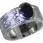 Riyo Black 925 sterling silver Black Oynx Ring arresting synthetic gemstone jewe