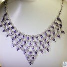 Riyo Amethyst One Of A Kind Jewelry Ladies Silver Necklace L 16in Sname-2001