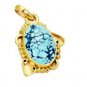 Riyogems Turquoise 18kt Gold Plating Baby Pendants L 2.1in Gpptur-82081