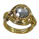 Riyo Green Gold Plated Green Amethyst Ring beauty handmade jewelry gemstones GPR