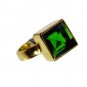 Emerald Cz Gold Plated Sets Beautiful Ring