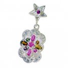 Riyo Tourmaline Silver Fashion Jewelry Cameo Pendant L 1.5in Sptou-84007