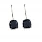 Riyo A Black Onyx 925 Solid Sterling Silver Half Priced Earring L 1in Sebon-6043