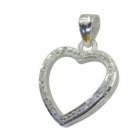 Riyo CZ925 Solid Sterling Silver Dainty Pendant L 0.7in Spwhcz-110033