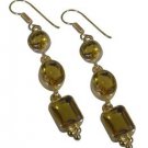 Riyo Yellow Gold Plated Citrine CZ Earring studly handmade jewellery designs GPE