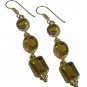 Riyo Yellow Gold Plated Citrine CZ Earring studly handmade jewellery designs GPE