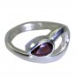 Riyo Garnet 0.925 Sterling Silver Finger Armor Ring Jewelry Sz 7 Srgar7-26081