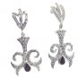 Riyo Red Garnet 925 Solid Sterling Silver Teardrop Earring L 2in Segar-26123