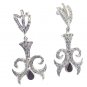 Riyo Red Garnet 925 Solid Sterling Silver Teardrop Earring L 2in Segar-26123