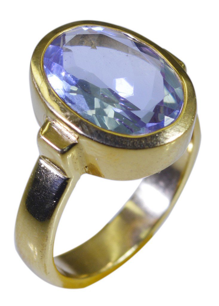 Riyo Blue  Gold Plated Alexandrite CZ Ring good-looking costume gemstone jewelry