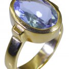 Riyo Blue  Gold Plated Alexandrite CZ Ring good-looking costume gemstone jewelry