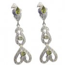 Riyo Green Peridot 925 Solid Sterling Silver Genuine Earring L 2in Seper-58075