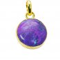 Riyogems Turquoise Gold Plated India Button Pendants L 2.1in Gpptur-82023