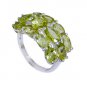 Riyo Peridot Silver Jewelry Business Wide Silver Band Ring Sz 7 Srper7-58011