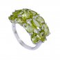 Riyo Peridot Silver Jewelry Business Wide Silver Band Ring Sz 7 Srper7-58011