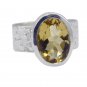 Riyo   Gemstone Alloy Silver Floral Ring Aspr85-0014