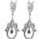 Riyo Green Peridot 925 Solid Sterling Silver Glamorous Earring L 2in Seper-58076