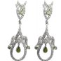 Riyo Green Peridot 925 Solid Sterling Silver Glamorous Earring L 2in Seper-58076