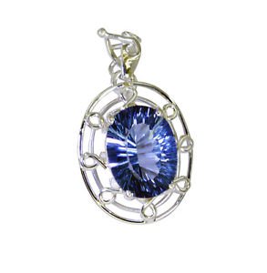 Riyo Blue Mystic Quartz Silver Jewelry Websites Silver Gemstone Pendant L 2.5in