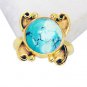 Riyo Turquoise 18 C Gold Plated Wedding Bands Sz 5 Gprtur5-82088