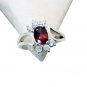 Riyo Garnet Costume Silver Jewelry Class Ring Sz 7 Srgar7-26155
