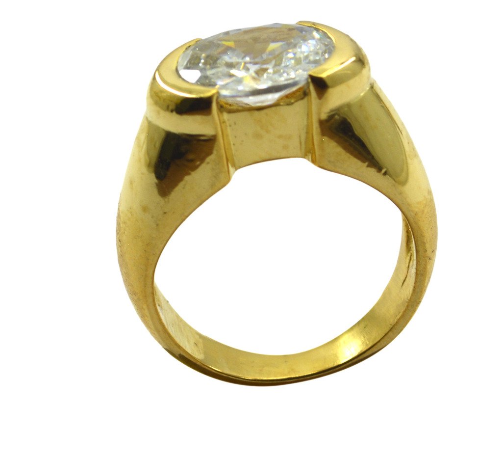 Riyo CZ 18kt Gold Plated Artisan Ring Gprwhcz60-110050