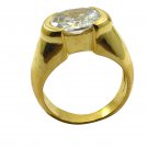 Riyo CZ 18kt Gold Plated Artisan Ring Gprwhcz60-110050
