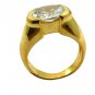 Riyo CZ 18kt Gold Plated Artisan Ring Gprwhcz60-110050