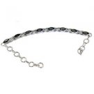Riyo Peridot Exotic Jewelry Twisted Silver Bracelet L 7.5in Sbraper-58013