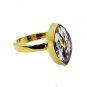 Riyo Crystal Quartz Gold Plated Jewelry Set Pre Ring Sz 8 Gprcqu8-18018