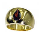 Riyo Garnet 18-Kt Y Gold Fashion Claddagh Ring Sz 7.5 Gprgar7.5-26017