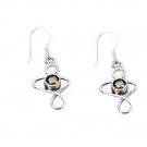 Riyo Citrine Silver  Ear Thread L 1.2in Secit-14029