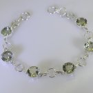 Riyo A Green Amethyst 925 Solid Sterling Silver Easy To Maintain Bracelet Sbraga