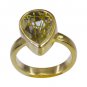 Riyo Multi Gold Plated Rutile Quartz CZ Ring angelic handmade jewelry sale GPRRQ