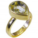 Riyo Multi Gold Plated Rutile Quartz CZ Ring appealing handmade jewelry shop GPR