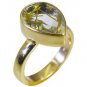Riyo Multi Gold Plated Rutile Quartz CZ Ring appealing handmade jewelry shop GPR