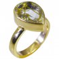 Riyo Multi Gold Plated Rutile Quartz CZ Ring appealing handmade jewelry shop GPR