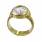 Riyo Multi Gold Plated Rutile Quartz CZ Ring superb jewellery handmade GPRRQCZ70