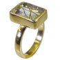 Riyo Multi Gold Plated Rutile Quartz CZ Ring foxy handmade stamped jewelry GPRRQ