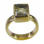 Riyo Multi Gold Plated Rutile Quartz CZ Ring dazzling handmade jewelry trends GP