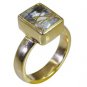 Riyo Multi Gold Plated Rutile Quartz CZ Ring dazzling handmade jewelry trends GP