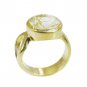 Riyo Multi Gold Plated Rutile Quartz CZ Ring mesmeric handmade wire jewellery GP