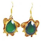 Riyogems Green Onyx Base Matel Y Gold Valentine Earring L 1.5in Gpegon-30016