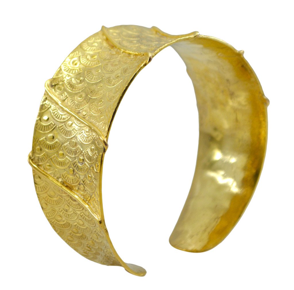 Riyo A Plain  18kt Gold Plated Suspended Bangle W 1in Gppban-120037