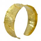 Riyo A Plain  18kt Gold Plated Suspended Bangle W 1in Gppban-120037