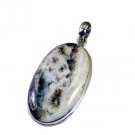 Riyo Jasper Silver Button Jewellery Hip Hop Pendant L 2.5in Spjas-40012