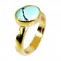 Riyo Turquoise Gold Plated India Posie Ring Sz 6 Gprtur6-82015