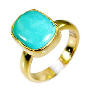 Riyo Turquoise Indian Gold Plate Thumb Ring Sz 6 Gprtur6-82021